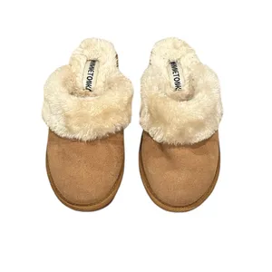 Minnetonka Tan Cream Mules Suede Leather Comfy Slippers 6 thumbnail 2