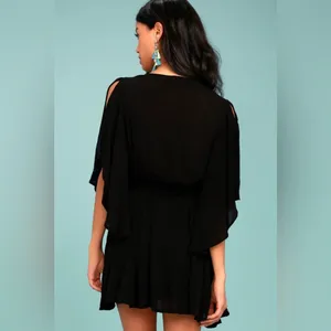 Free People Cora Black Embroidered Dress Size M thumbnail 3