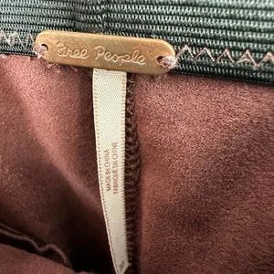 Free‎ People size 30 burgundy maroon pants faux suede leather thumbnail 5