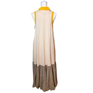 R2 The Red Raccoon Colorblock Maxi Dress Small‎ Sleeveless Boho Tiered thumbnail 4