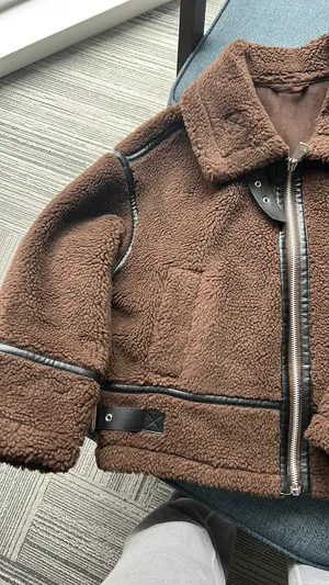 Brown fur faux Size M thumbnail 2