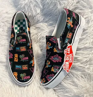 Rare Vans Market Black/ Neon Slip On seafood lobster Chinese characters sneakers thumbnail 1