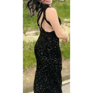 Black Sparkle Prom Dress Size 6 thumbnail 3