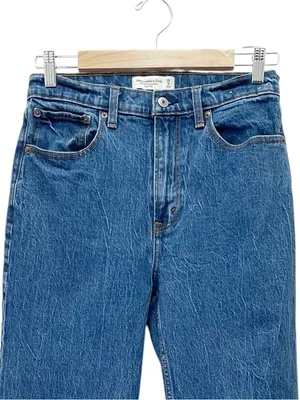 Abercrombie & Fitch 90s Relaxed Jeans 28 6R High Rise Straight Leg Medium Wash thumbnail 4