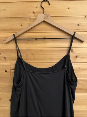 Y2K American Eagle XL Dark Gray Lace Ruffle Trim Cami Tank Top Girly Lightweight thumbnail 4