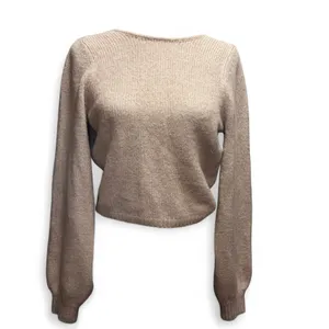 Abercrombie & Fitch Womens XS Tan‎ Reversible Tie Balletcore Cropped Cardigan thumbnail 4