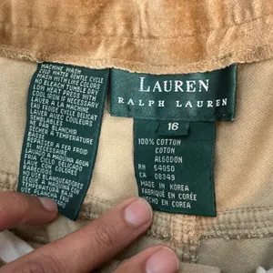 Lauren Ralph Lauren Aristocrats Corduroy Pants Barley Tan High Rise 16 NWT thumbnail 3
