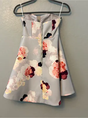 Keepsake the label divide floral flower bloom strapless tulip dress size XS thumbnail 12