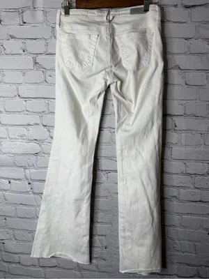 Ag Adriano Goldschmied White the Belle Flared Jeans size 25R thumbnail 5