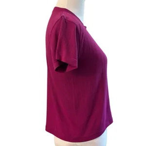 Lululemon Train to Be Short Sleeve *Stripe Rain Stripe Deep Fuschia thumbnail 5