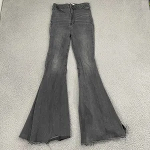 Free People Just Float on Flare Jeans‎ Women 28 Gray Boho Hippie High Rise thumbnail 3