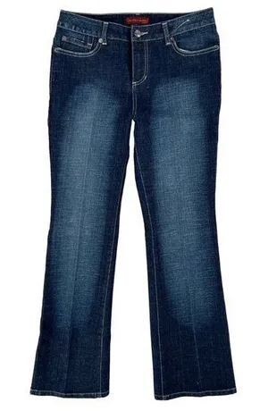 Hillard & Hanson Womens Jeans Size 6‎ Petite Faded Dark Wash Denim Bootcu… thumbnail 1