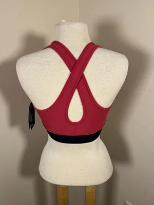 Under Armour Women's Armour Mid Crossback Sports Bra Pink XXL NWT thumbnail 2