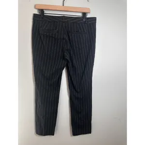 Banana Republic Sloan Slim Ankle Pants Womens 6 Charcoal Gray Pinstripe‎ Stretch thumbnail 3