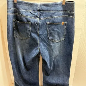 Halara Flare Jeans Women XL Tall Blue Denim Pull On High Waist Stretch Bootcut thumbnail 6