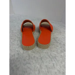 Karl Lagerfeld Paris Cherie Apricot Nappa Leather Espadrille Slide Sandals 9.5 M thumbnail 9