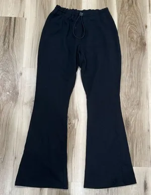 Pacsun Black Flare Drawstring Sweatpants Women’s Large thumbnail 1
