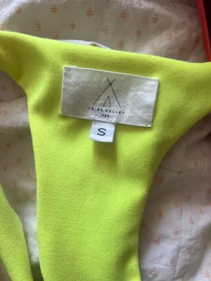 Tribe Kelley tan and yellow bra/tank traveler Small athleisure thumbnail 2