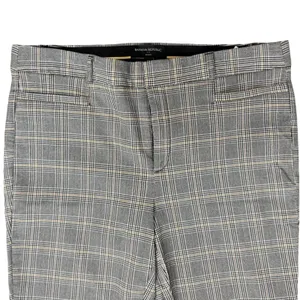 Banana Republic Sloan Plaid Black Tan Slim Leg Trousers Pants size 12 Pockets thumbnail 10