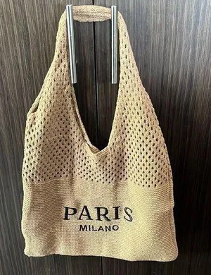 Paris Milano Knit Bag Tan thumbnail 1
