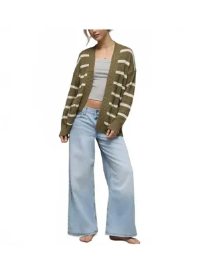 AE Open Knit Cardigan American Eagle NWT Washed Olive XS thumbnail 8