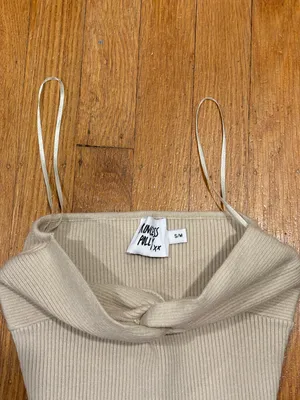 Princess Polly Cream Knit Tube Top thumbnail 4