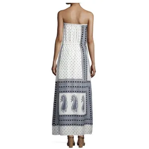 Calypso St. Barth paisley-print strapless maxi dress Silk Halter Size XS‎ Resort thumbnail 2