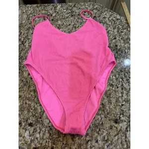 Good American One Piece Modern Swimsuit Size 5/6 2X-3X Hot Pink‎ thumbnail 4