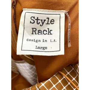 Style Rack Large‎ Brown White Plaid Mini Slip Dress Y2K 90's Clueless Babydoll thumbnail 3