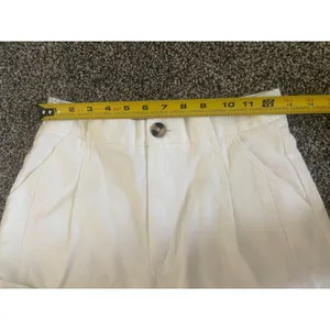 Zara white high-waisted clean girl summer aesthetic cuffed shorts M thumbnail 5