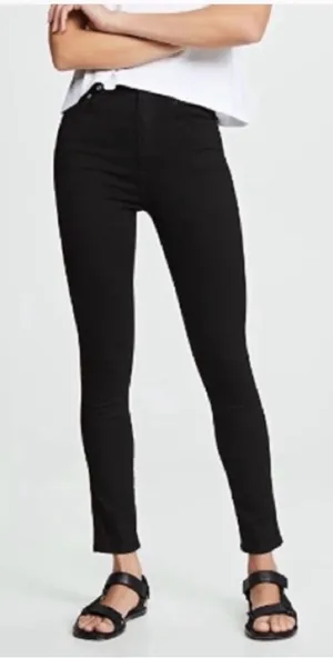 Agolde Roxanne Skinny Jeans 28 Black Minimalist Clean Girl Fall City Chic Scandi thumbnail 1