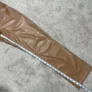 Abercrombie & Fitch Curve Love 90s Straight Ultra Hi Rise Pants Vegan Leather 31 thumbnail 15