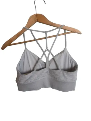 Alo Yoga Lavish Bra in heathered grey L thumbnail 4