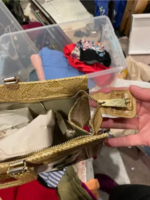 Cute classic vintage 80s faux snake boxy patchwork satchel handbag old money thumbnail 8