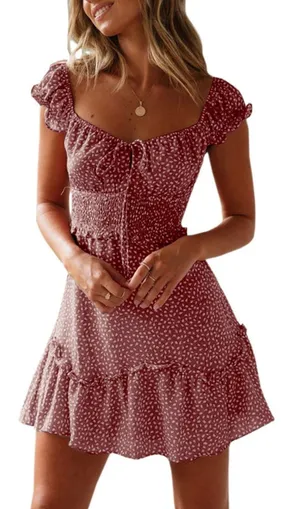 Amazon Womens Dress Sweetheart Neckline Dress thumbnail 1