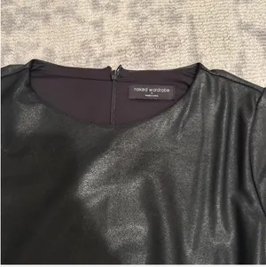 Naked Wardrobe Faux Leather bodycon dress thumbnail 3