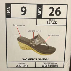 Dr. Scholl's Wedge Sandals 9 Black Advanced Comfort Summer Shoes Orthopedic thumbnail 8
