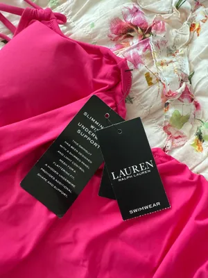 Hot Pink One Piece Ralph Lauren swimsuit thumbnail 3