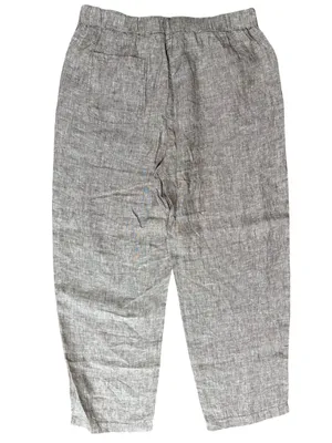 Quince NWT Women’s Size M Taupe Brown Chambray European Linen Straight Leg Pants thumbnail 7