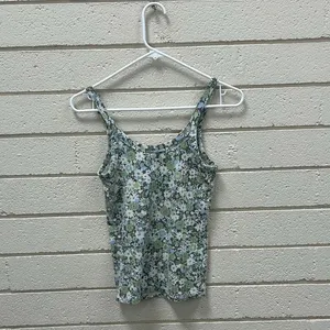 Aerie Green Floral Tank size S thumbnail 2