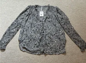 Free People Top Floral Long Sleeve S thumbnail 1