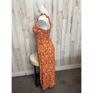 Coco & Sky Floral Smocked Maxi Dress – Ruffle Straps, Tiered Skirt, Boho Cottage thumbnail 3