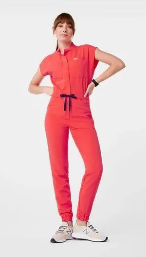 FIGS Firey  Coral Jumpsuit thumbnail 1