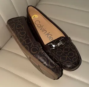 Calvin Klein Monogram Black Loafers size 7 women’s slip on shoes faux leather thumbnail 1