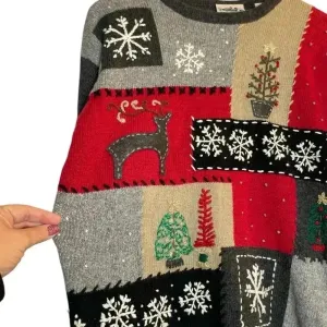 Vintage Northern Reflections Winter Christmas Sweater Women’s Medium 15%‎ Wool thumbnail 3