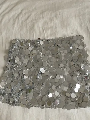 Edikted Sequin Skirt Silver Mini Sparkle thumbnail 6