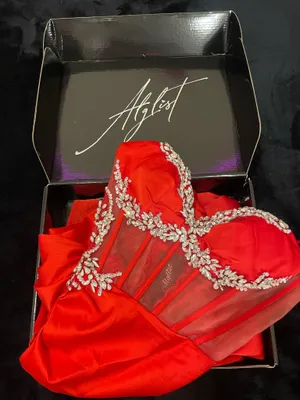 Rouge Red Prom Dress – Size 4 thumbnail 1