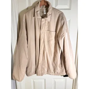 Alo Yoga Womens Tan San Dune Snap Front Coaches Jacket XL thumbnail 3