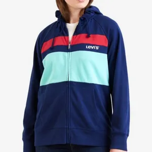 NWT 90s Inspired Levi's Striped Zippered Hoodie Jacket Striped XXL thumbnail 3