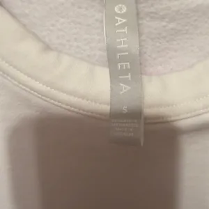 Athleta White 247 Stripe Crewneck Sweatshirt Size Small thumbnail 7